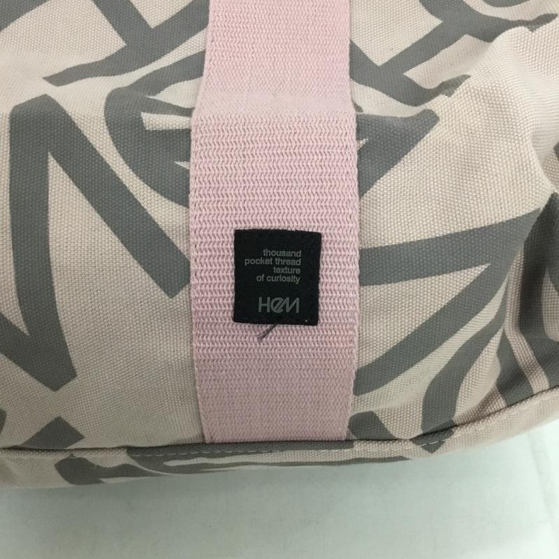 ヘム HeM ボストンバッグ ボストンバッグ ショルダーバッグ 2WAY ドラムバッグ 総柄 桃 / ピンク / pink メンズ USED 古着 中古 10152125