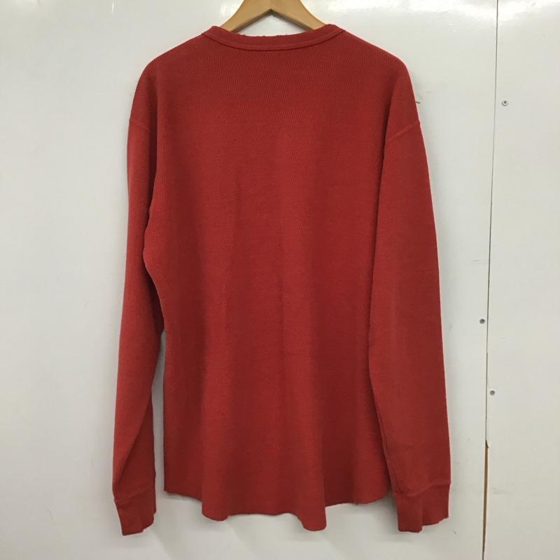 ロンハーマン Ron Herman カットソー 長袖 長袖カットソー 無地カットソー クルーネック ワッフル L 無地 赤 / レッド / red メンズ USED 古着 中古 10152126
