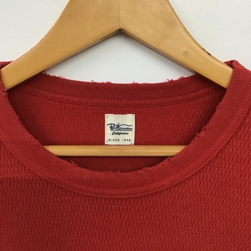 ロンハーマン Ron Herman カットソー 長袖 長袖カットソー 無地カットソー クルーネック ワッフル L 無地 赤 / レッド / red メンズ USED 古着 中古 10152126