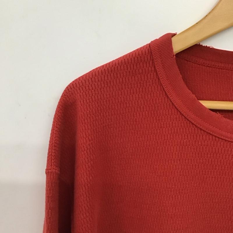 ロンハーマン Ron Herman カットソー 長袖 長袖カットソー 無地カットソー クルーネック ワッフル L 無地 赤 / レッド / red メンズ USED 古着 中古 10152126