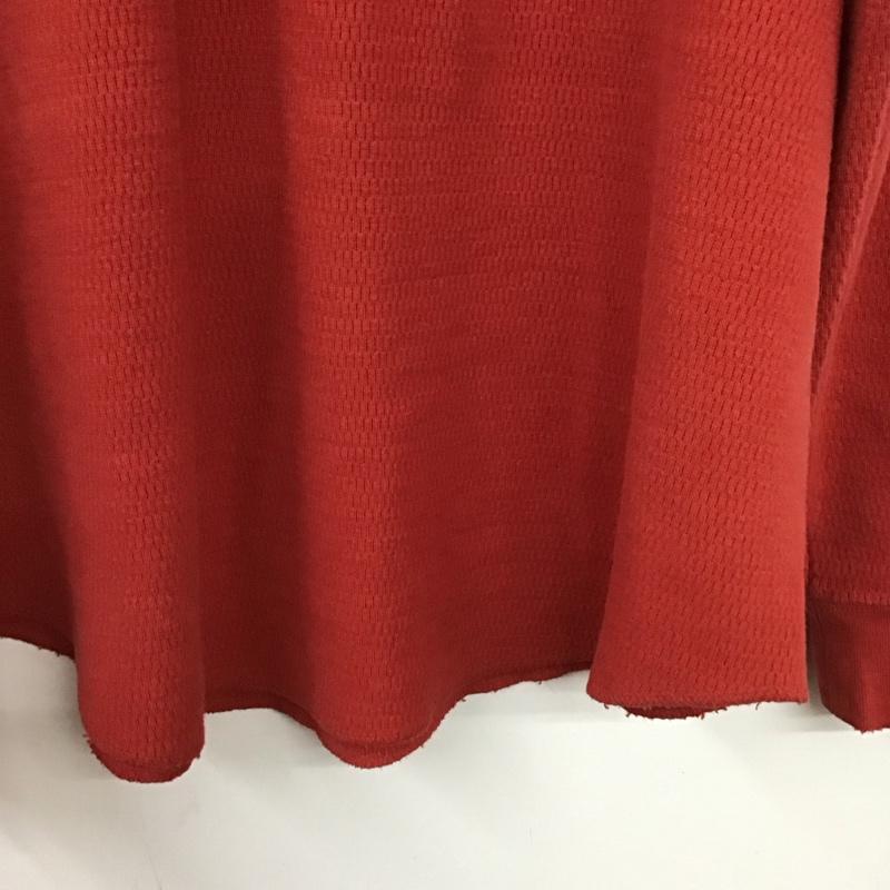 ロンハーマン Ron Herman カットソー 長袖 長袖カットソー 無地カットソー クルーネック ワッフル L 無地 赤 / レッド / red メンズ USED 古着 中古 10152126