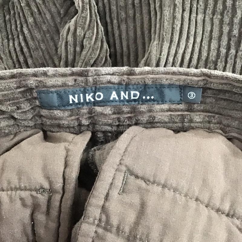ニコアンド niko and... パンツ ワークパンツ、ペインターパンツ ワークパンツ コーデュロイパンツ カジュアルパンツ 3 無地 茶 / ブラウン / brown メンズ USED 古着 中古 10152132
