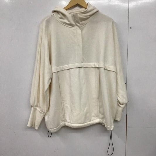 ジーナシス JEANASIS トレーナー 長袖 パーカー FREE 無地 白 / ホワイト / white レディース USED 古着 中古 10152137