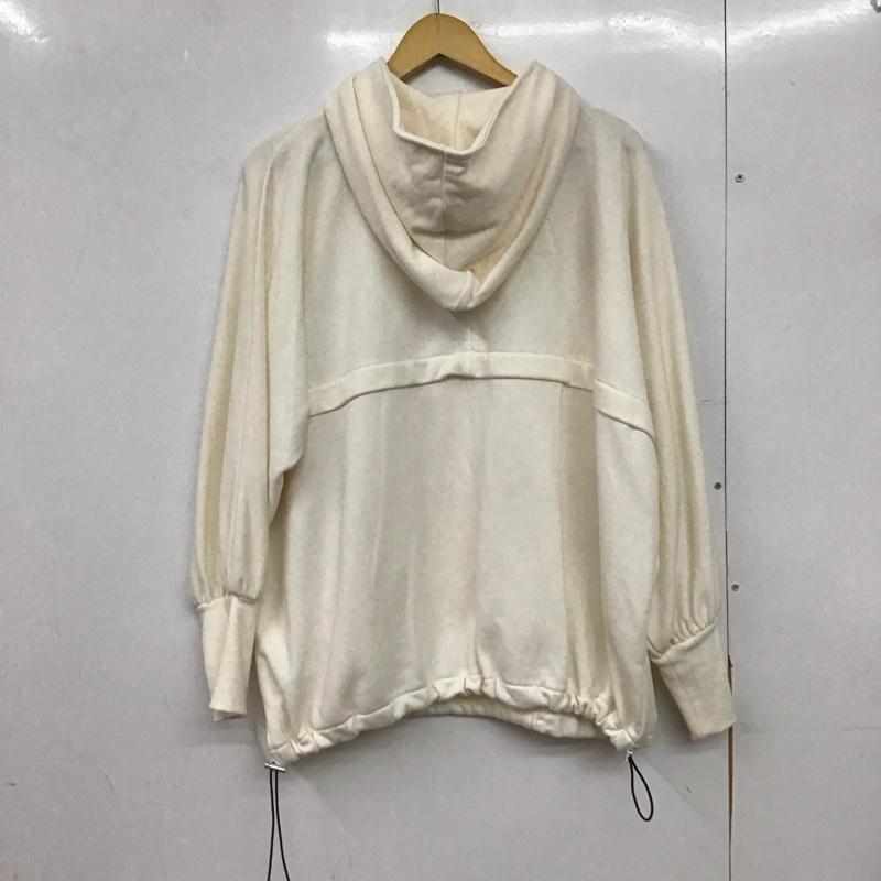 ジーナシス JEANASIS トレーナー 長袖 パーカー FREE 無地 白 / ホワイト / white レディース USED 古着 中古 10152137