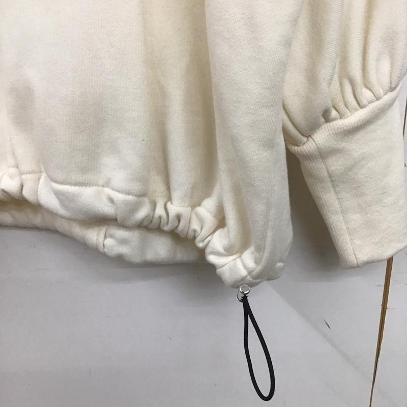 ジーナシス JEANASIS トレーナー 長袖 パーカー FREE 無地 白 / ホワイト / white レディース USED 古着 中古 10152137