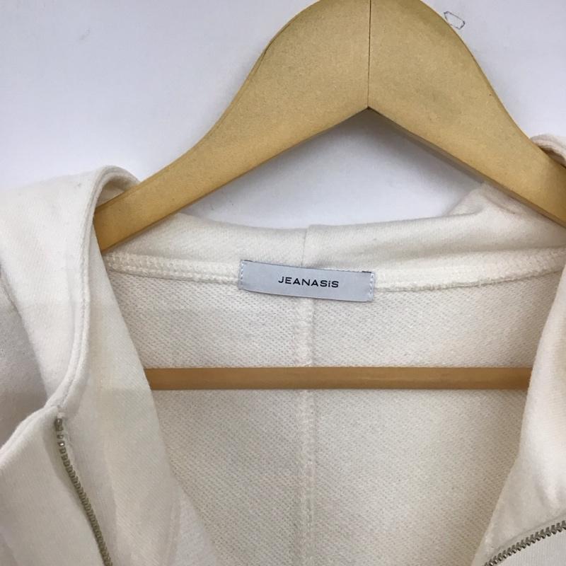 ジーナシス JEANASIS トレーナー 長袖 パーカー FREE 無地 白 / ホワイト / white レディース USED 古着 中古 10152137