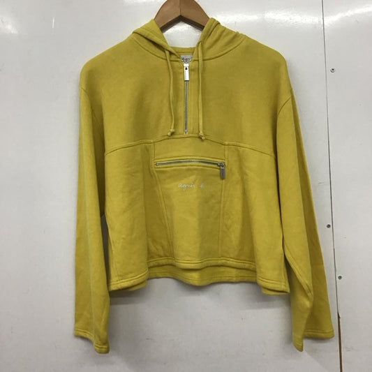 アニエス・ベー agnes b. パーカー 長袖 3 無地 黄 / イエロー / yellow レディース USED 古着 中古 10152138