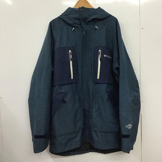 コロンビア Columbia ジャケット、上着 ジャケット、ブレザー 214 PM5264 Snow Chute Jacket スキーウェア XL ロゴ、文字 紺 / ネイビー / navy メンズ USED 古着 中古 10152148