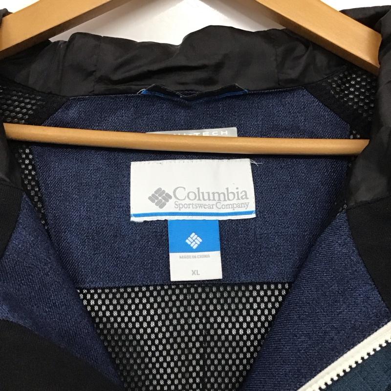 コロンビア Columbia ジャケット、上着 ジャケット、ブレザー 214 PM5264 Snow Chute Jacket スキーウェア XL ロゴ、文字 紺 / ネイビー / navy メンズ USED 古着 中古 10152148