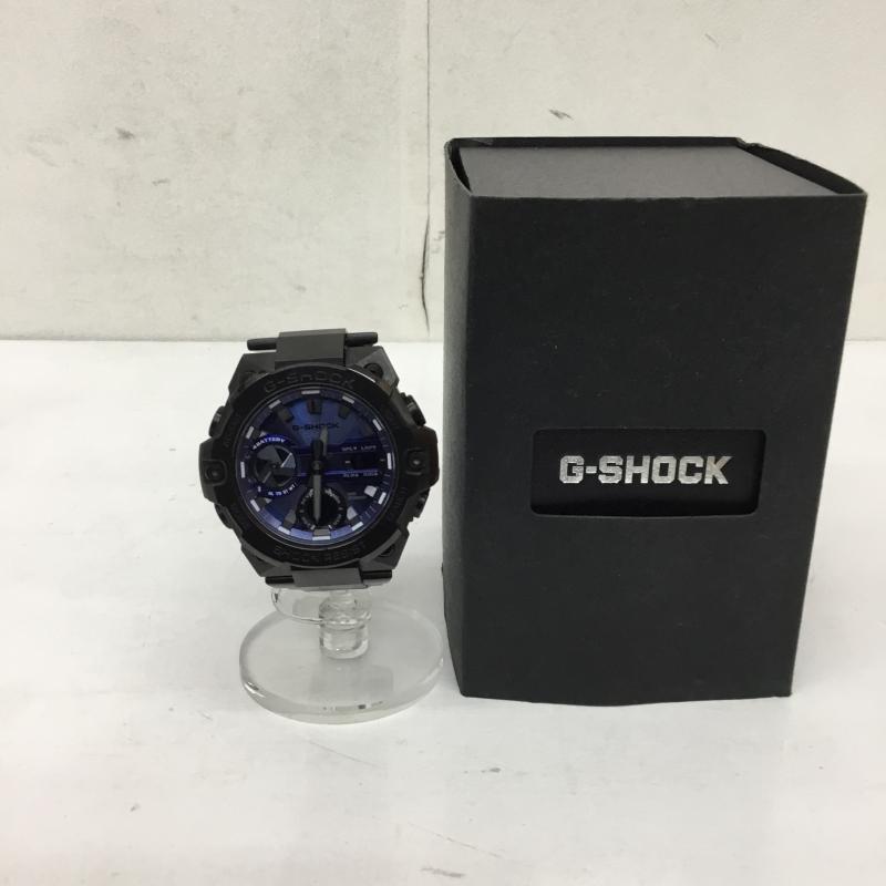 ジーショック G-SHOCK 腕時計 アナログ（自動巻き） 5657-JA ロゴ、文字 黒 / ブラック / black X 青 / ブルー / blue メンズ USED 古着 中古 10152149