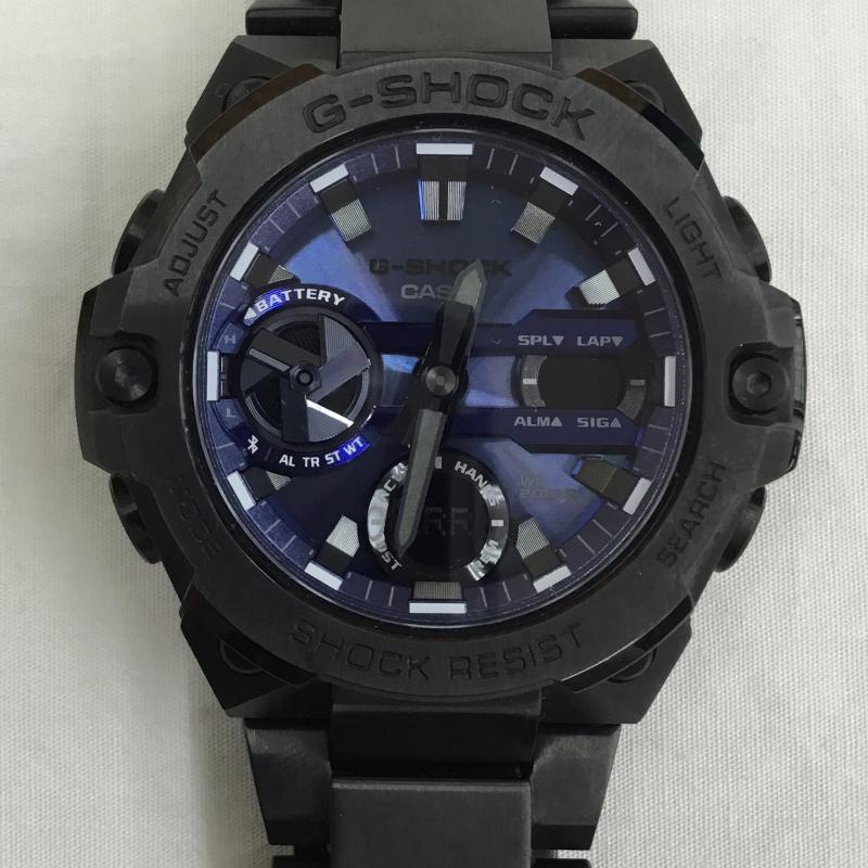ジーショック G-SHOCK 腕時計 アナログ（自動巻き） 5657-JA ロゴ、文字 黒 / ブラック / black X 青 / ブルー / blue メンズ USED 古着 中古 10152149
