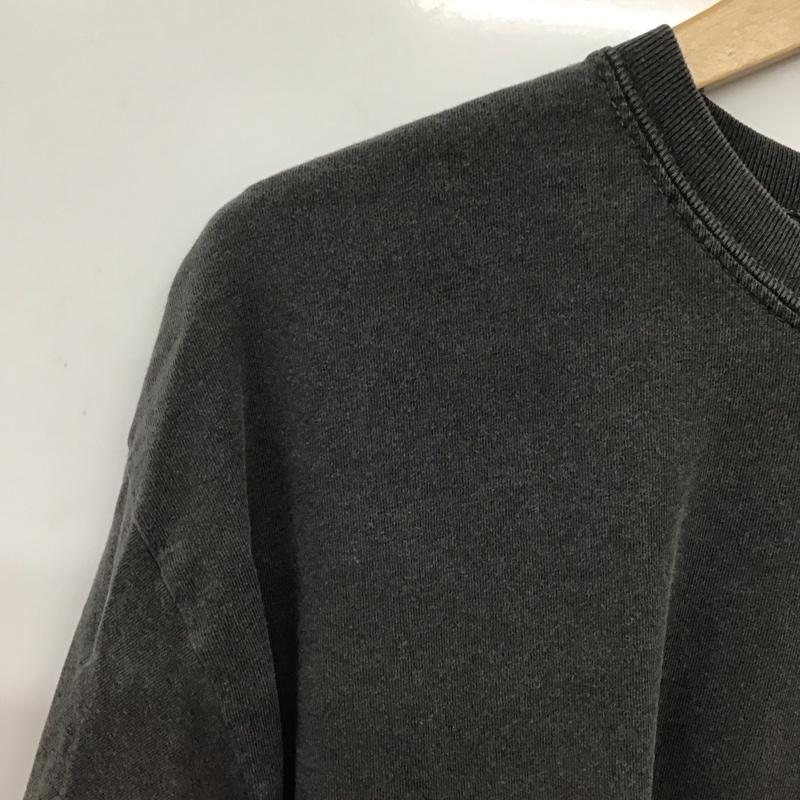 古着 USED カットソー 長袖 長袖カットソー プリントカットソー クルーネック L プリント ダークグレー / ダークグレー / メンズ USED 古着 中古 10152159