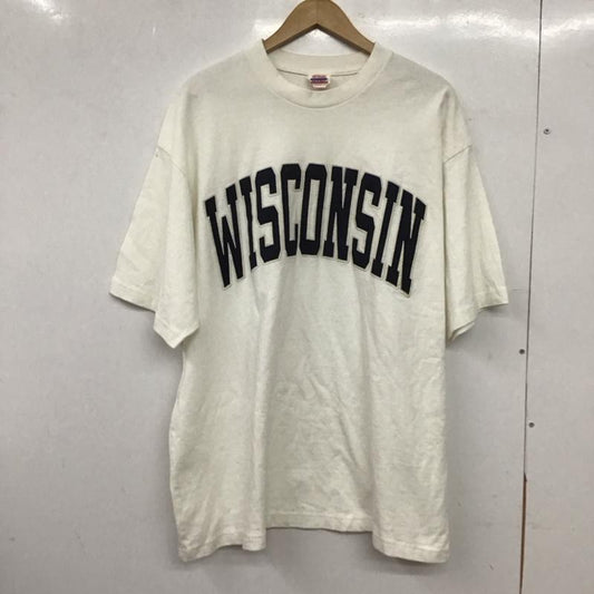 フリークスストア FREAK S STORE Tシャツ 半袖 半袖カットソー プリントTシャツ クルーネックカットソー L ロゴ、文字 白 / ホワイト / white メンズ USED 古着 中古 10152160