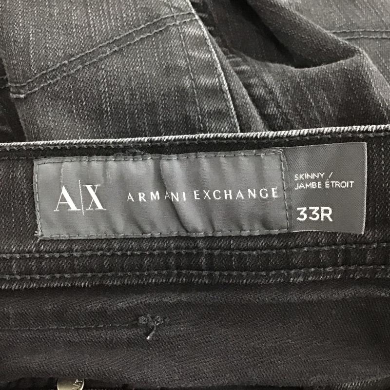アルマーニエクスチェンジ ARMANI EXCHANGE パンツ デニム、ジーンズ デニムパンツ スリムパンツ カジュアルパンツ ストレッチパンツ 33インチ 無地 ダークグレー / ダークグレー / メンズ USED 古着 中古 10152163