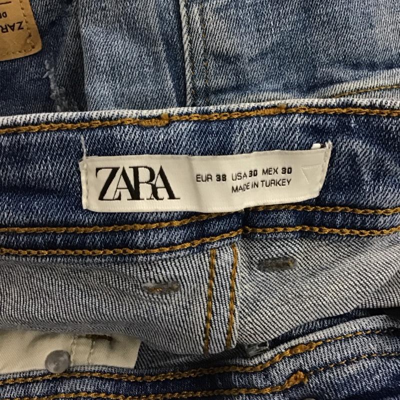 ザラ ZARA パンツ デニム、ジーンズ デニムパンツ スリムパンツ カジュアルパンツ ストレッチパンツ 38インチ ダメージ加工 インディゴ / インディゴ / Indigo メンズ USED 古着 中古 10152164