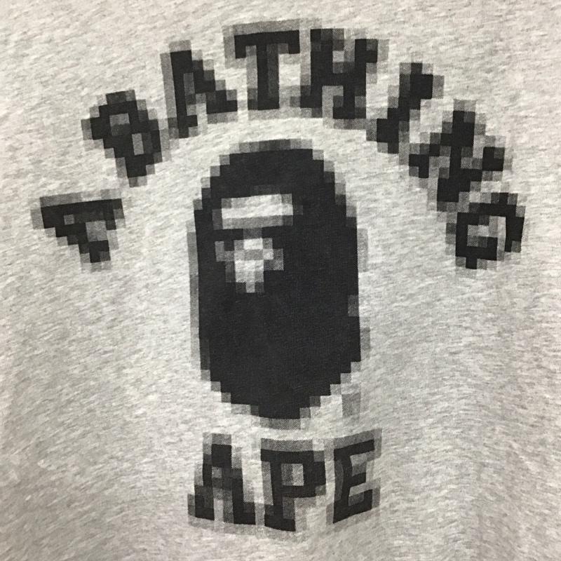 アベイシングエイプ A BATHING APE カットソー 長袖 長袖カットソー プリントカットソー クルーネック M プリント 灰 / グレー / gray メンズ USED 古着 中古 10152169