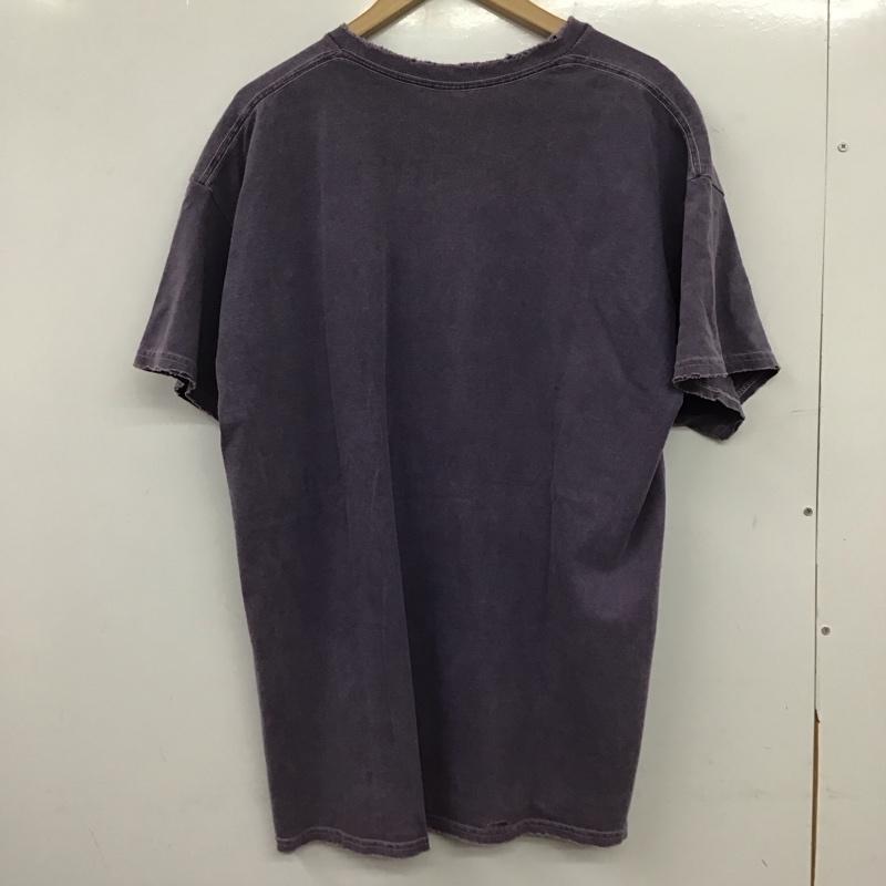 アンセルム ANCELLM Tシャツ 半袖 半袖カットソー プリントTシャツ クルーネックカットソー ロゴ、文字 紫 / パープル / purple メンズ USED 古着 中古 10152170