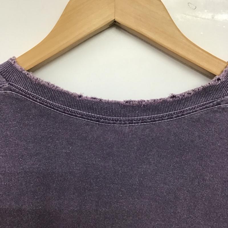 アンセルム ANCELLM Tシャツ 半袖 半袖カットソー プリントTシャツ クルーネックカットソー ロゴ、文字 紫 / パープル / purple メンズ USED 古着 中古 10152170