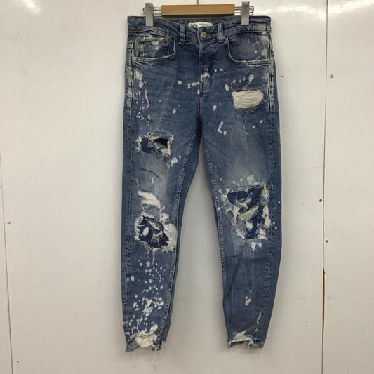 ザラ ZARA パンツ デニム、ジーンズ デニムパンツ スリムパンツ カジュアルパンツ ストレッチパンツ 38インチ ダメージ加工 マルチカラー / マルチカラー / multicolor メンズ USED 古着 中古 10152173