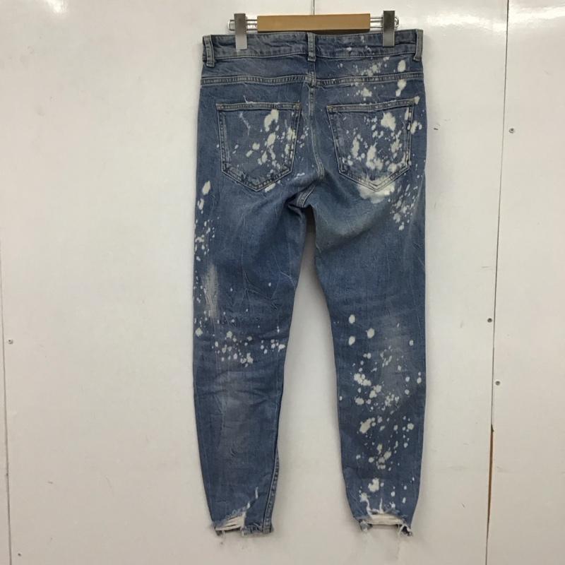 ザラ ZARA パンツ デニム、ジーンズ デニムパンツ スリムパンツ カジュアルパンツ ストレッチパンツ 38インチ ダメージ加工 マルチカラー / マルチカラー / multicolor メンズ USED 古着 中古 10152173