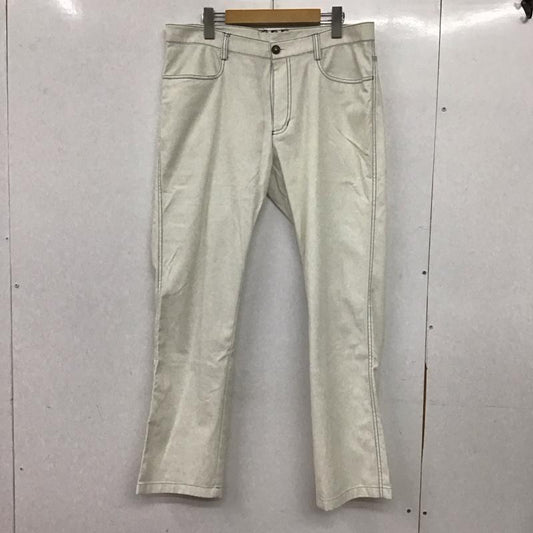 アディダス adidas パンツ チノパン ゴルフウェア スリムパンツ ストレッチパンツ ロゴ、文字 白 / ホワイト / white メンズ USED 古着 中古 10152175