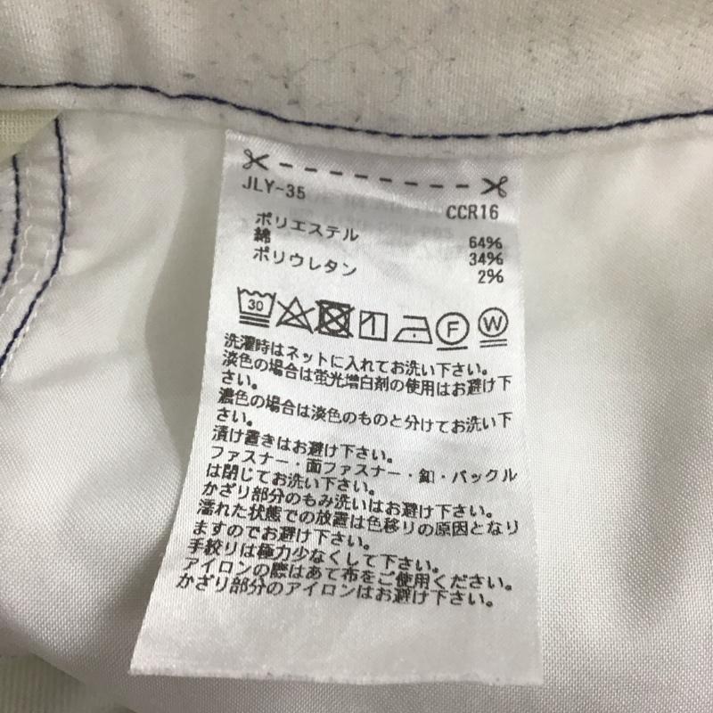 アディダス adidas パンツ チノパン ゴルフウェア スリムパンツ ストレッチパンツ ロゴ、文字 白 / ホワイト / white メンズ USED 古着 中古 10152175
