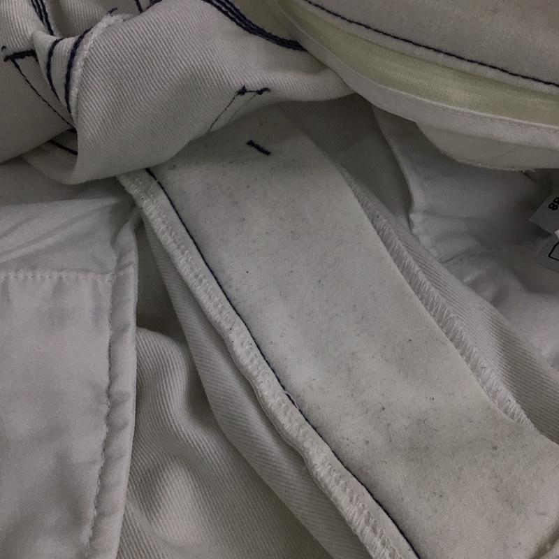 アディダス adidas パンツ チノパン ゴルフウェア スリムパンツ ストレッチパンツ ロゴ、文字 白 / ホワイト / white メンズ USED 古着 中古 10152175