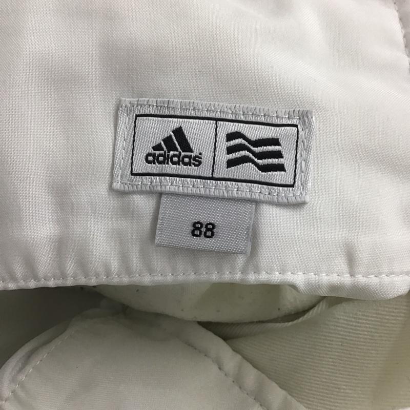 アディダス adidas パンツ チノパン ゴルフウェア スリムパンツ ストレッチパンツ ロゴ、文字 白 / ホワイト / white メンズ USED 古着 中古 10152175