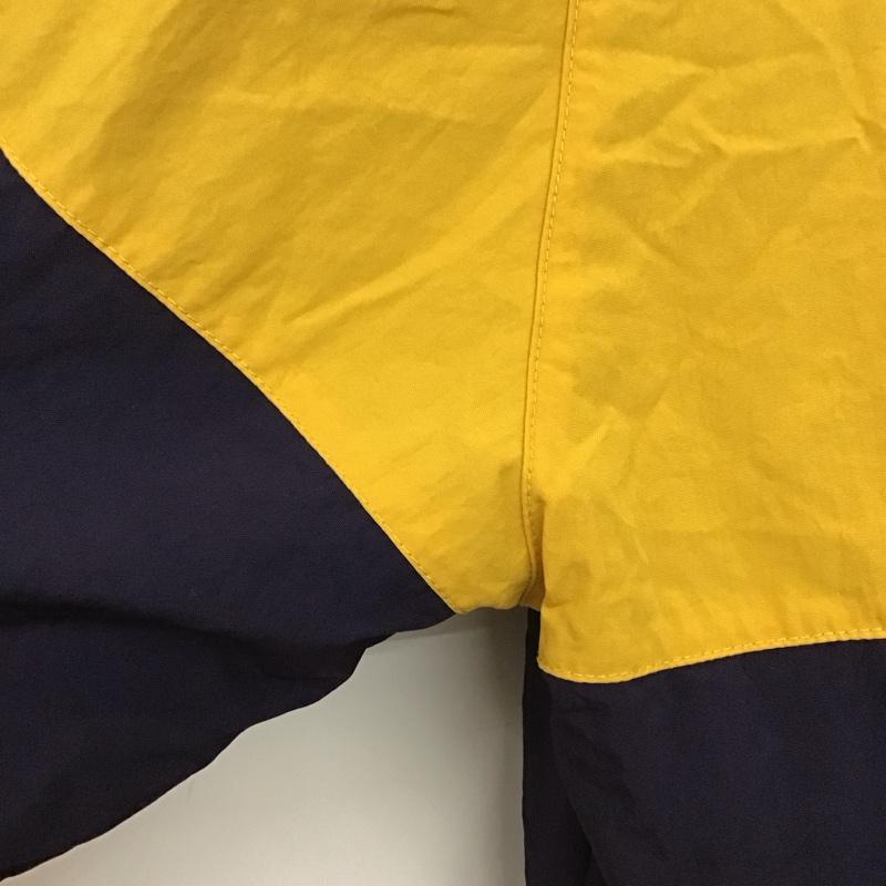 サンタクルーズ SANTA CRUZ パーカー 長袖 ジップアップナイロンジャケットパーカー アウター L ロゴ、文字 紺 / ネイビー / navy X 黄 / イエロー / yellow メンズ USED 古着 中古 10152179