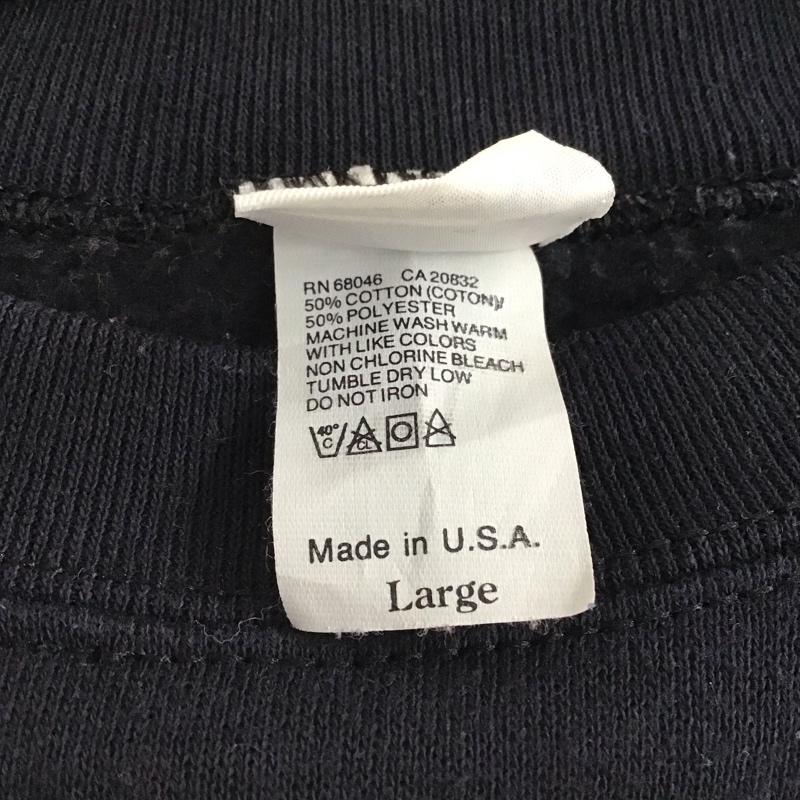 古着 USED トレーナー 長袖 長袖トレーナー スウェット クルーネック プルオーバー L 無地 紺 / ネイビー / navy メンズ USED 古着 中古 10152180