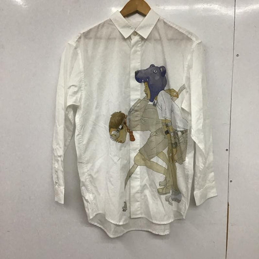 グラニフ graniph シャツ、ブラウス 長袖 長袖シャツ プリントシャツ カラーシャツ M プリント 白 / ホワイト / white メンズ USED 古着 中古 10152184