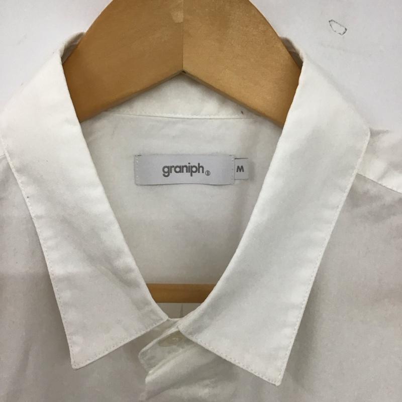 グラニフ graniph シャツ、ブラウス 長袖 長袖シャツ プリントシャツ カラーシャツ M プリント 白 / ホワイト / white メンズ USED 古着 中古 10152184