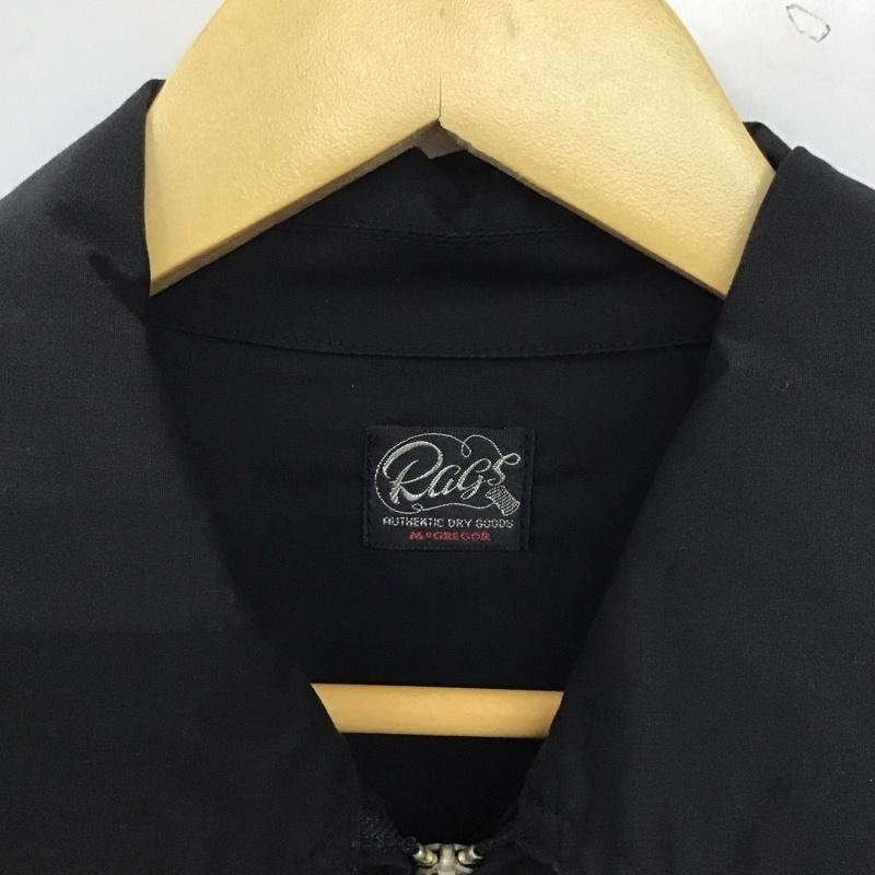 ラグス マックレガー RAGS McGREGOR ジャケット、上着 ジャンパー、ブルゾン ジップアップジャケット アウター カラージャケット M ロゴ、文字 黒 / ブラック / black メンズ USED 古着 中古 10152185