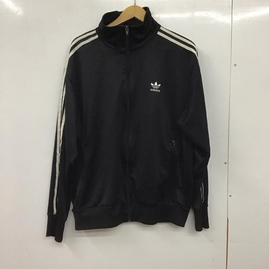 アディダス adidas ジャケット、上着 ジャンパー、ブルゾン ed7051 トラックジャケット ジップアップジャケット ロゴ、文字 黒 / ブラック / black メンズ USED 古着 中古 10152186