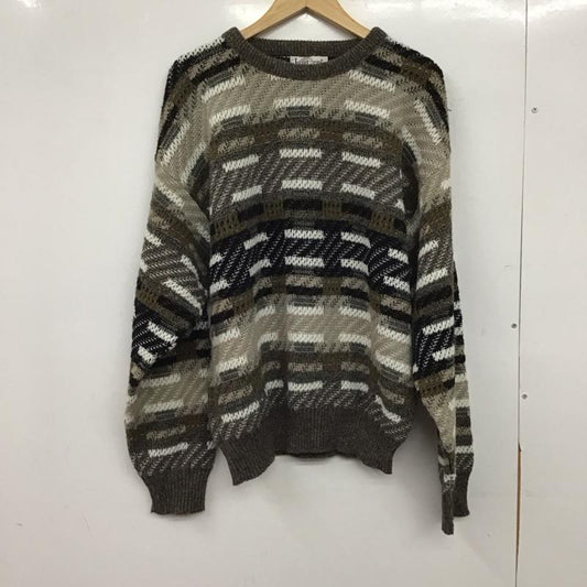 ジャンセン Jantzen ニット、セーター 長袖 長袖ニットカットソー クルーネック セーター L プリント マルチカラー / マルチカラー / multicolor メンズ USED 古着 中古 10152188