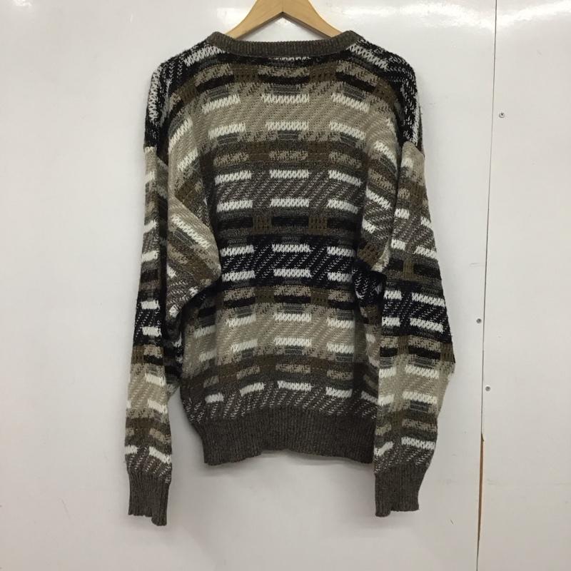 ジャンセン Jantzen ニット、セーター 長袖 長袖ニットカットソー クルーネック セーター L プリント マルチカラー / マルチカラー / multicolor メンズ USED 古着 中古 10152188