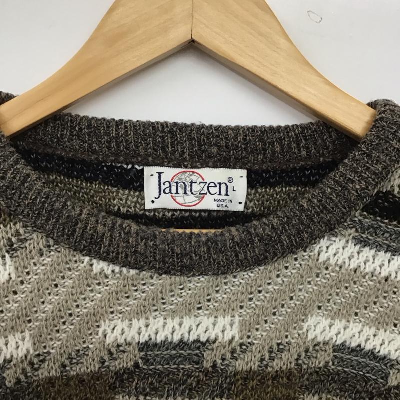 ジャンセン Jantzen ニット、セーター 長袖 長袖ニットカットソー クルーネック セーター L プリント マルチカラー / マルチカラー / multicolor メンズ USED 古着 中古 10152188