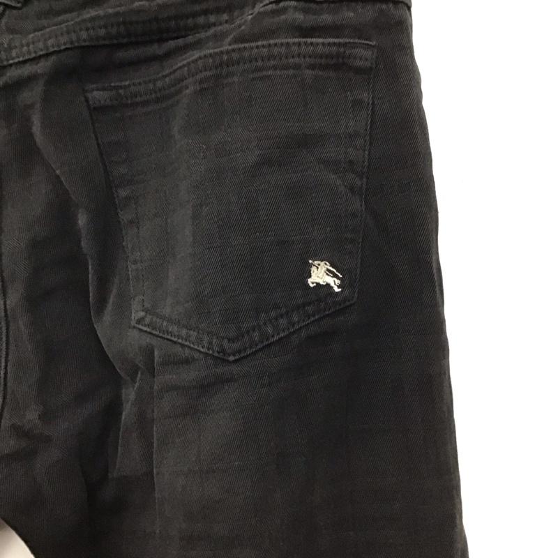 バーバリーブラックレーベル BURBERRY BLACK LABEL パンツ デニム、ジーンズ デニムパンツ スリムパンツ カジュアルパンツ ストレッチパンツ ロゴ、文字 X チェック ダークグレー / ダークグレー / メンズ USED 古着 中古 10152192