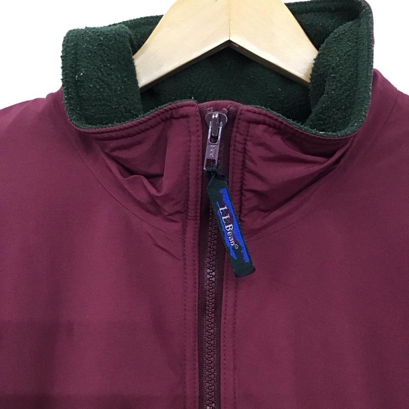 エルエルビーン L.L.Bean ジャケット、上着 ジャンパー、ブルゾン ジップアップジャケット ナイロンジャケット アウター ロゴ、文字 えんじ / ワインレッド / dark red メンズ USED 古着 中古 10152196