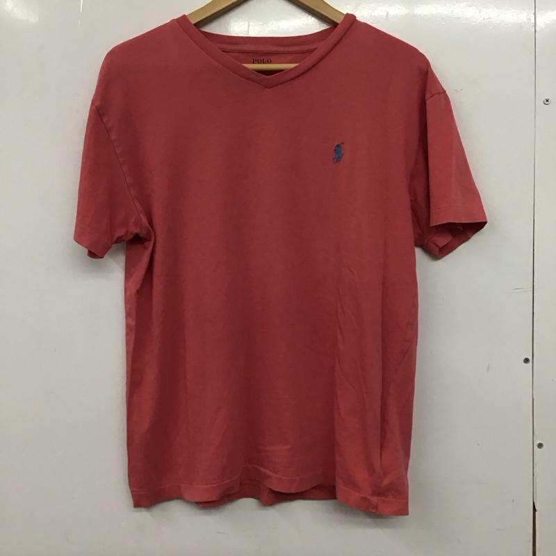 ポロラルフローレン POLO RALPH LAUREN Tシャツ 半袖 半袖カットソー プリントTシャツ Vネックカットソー S ロゴ、文字 赤 / レッド / red メンズ USED 古着 中古 10152197