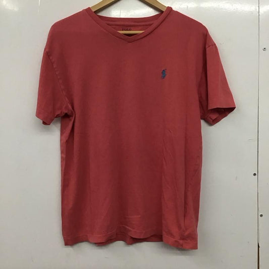 ポロラルフローレン POLO RALPH LAUREN Tシャツ 半袖 半袖カットソー プリントTシャツ Vネックカットソー S ロゴ、文字 赤 / レッド / red メンズ USED 古着 中古 10152197