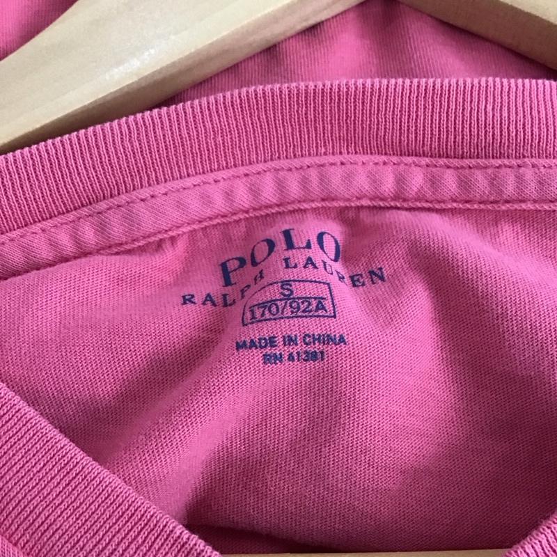 ポロラルフローレン POLO RALPH LAUREN Tシャツ 半袖 半袖カットソー プリントTシャツ Vネックカットソー S ロゴ、文字 赤 / レッド / red メンズ USED 古着 中古 10152197