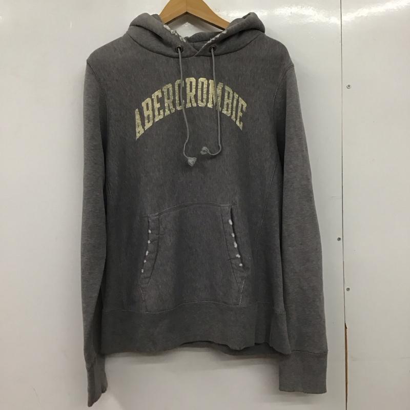 アバクロンビーアンドフィッチ ABERCROMBIE&FITCH パーカー 長袖 長袖パーカー プルオーバーパーカー スウェット S ロゴ、文字 灰 / グレー / gray メンズ USED 古着 中古 10152201