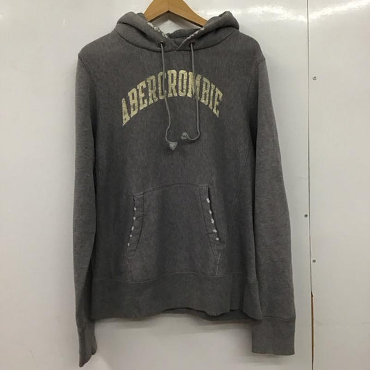アバクロンビーアンドフィッチ ABERCROMBIE&FITCH パーカー 長袖 長袖パーカー プルオーバーパーカー スウェット S ロゴ、文字 灰 / グレー / gray メンズ USED 古着 中古 10152201