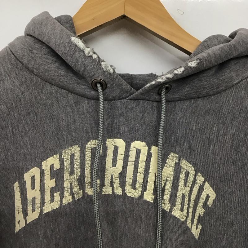 アバクロンビーアンドフィッチ ABERCROMBIE&FITCH パーカー 長袖 長袖パーカー プルオーバーパーカー スウェット S ロゴ、文字 灰 / グレー / gray メンズ USED 古着 中古 10152201
