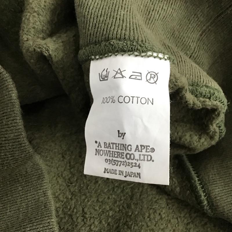 アベイシングエイプ A BATHING APE トレーナー 半袖 半袖カットソー スウェットカットソー S ロゴ、文字 カーキ / カーキ / khaki メンズ USED 古着 中古 10152202