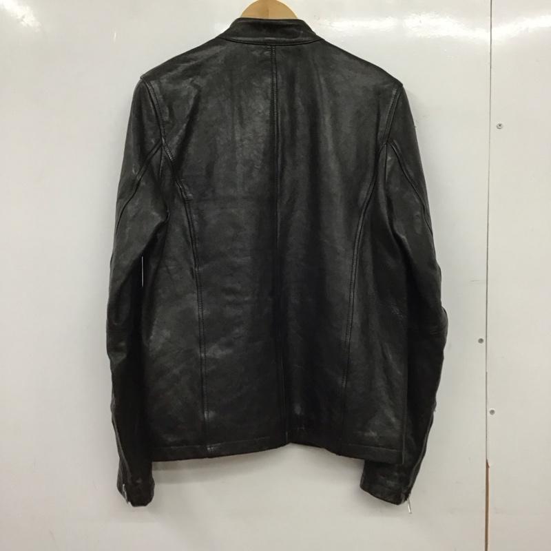 アーバンリサーチ URBAN RESEARCH ジャケット、上着 ジャンパー、ブルゾン ラムレザージャケット ジップアップジャケット アウター シングルライダースジャケット 38 無地 ダークブラウン / ダークブラウン / メンズ USED 古着 中古 10152205