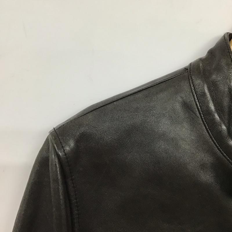アーバンリサーチ URBAN RESEARCH ジャケット、上着 ジャンパー、ブルゾン ラムレザージャケット ジップアップジャケット アウター シングルライダースジャケット 38 無地 ダークブラウン / ダークブラウン / メンズ USED 古着 中古 10152205