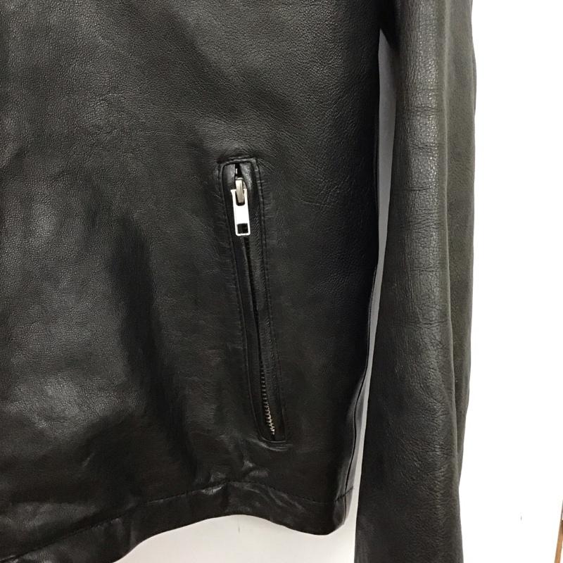 アーバンリサーチ URBAN RESEARCH ジャケット、上着 ジャンパー、ブルゾン ラムレザージャケット ジップアップジャケット アウター シングルライダースジャケット 38 無地 ダークブラウン / ダークブラウン / メンズ USED 古着 中古 10152205