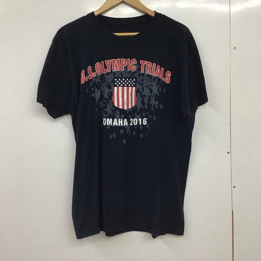 古着 USED Tシャツ 半袖 半袖カットソー プリントTシャツ クルーネックカットソー ロゴ、文字 紺 / ネイビー / navy メンズ USED 古着 中古 10152206